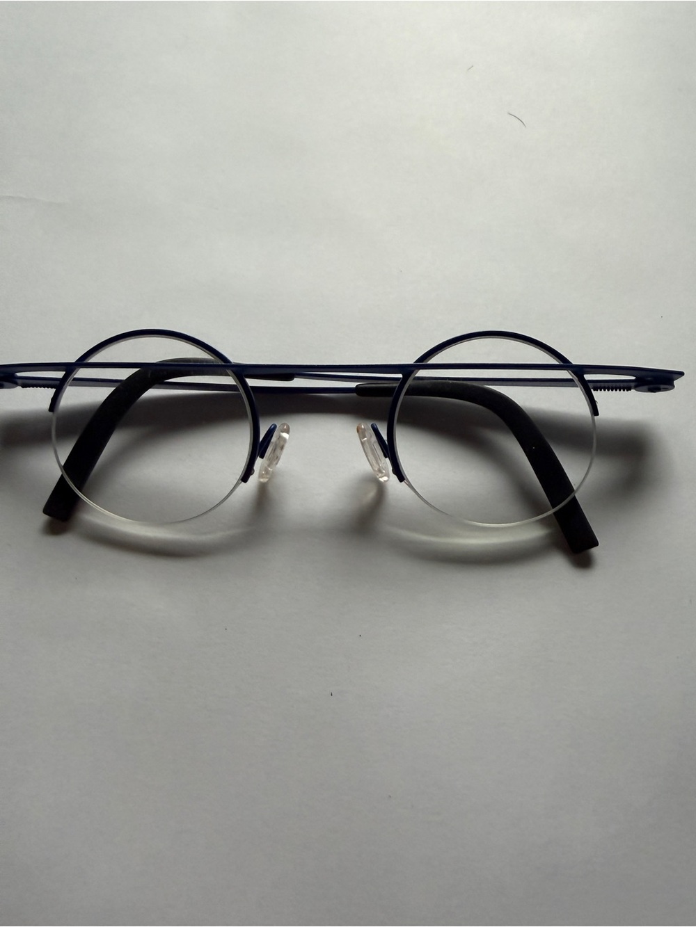 **LIKE NEW** Theo Gnocchi 357 Round Blue Titanium Glasses - Picture 3 of 8